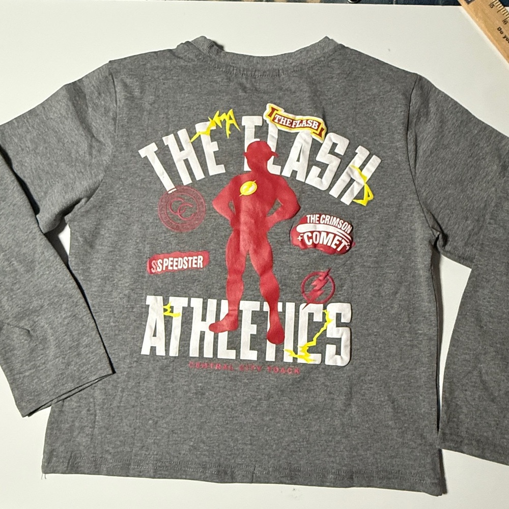 Lola + The Boys x DC Comics Flash Long Sleeve Kids Tee - 8 - Picture 2 of 5